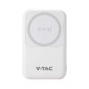 V-TAC MagSafe powerbank, 10000mAh, Type-C bemenet, fehér - 23039