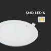 V-TAC süllyeszthető alumíniumházas kerek 6W LED lámpa panel, hideg fehér - 214856