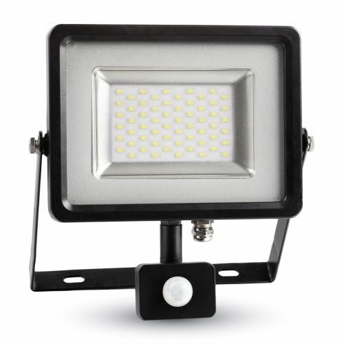 V-TAC mozgásérzékelős 30W SMD LED reflektor - hideg fehér - fekete - 5716