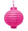 Világító LED lampion akasztóval - magenta