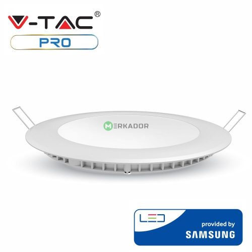 V-TAC süllyeszthető kerek LED panel - 12W - Samsung chip - 4000K - 713