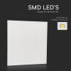 V-TAC süllyeszthető mennyezeti LED panel, 25W, 180Lm/W Természetes fehér, 60 x 60 cm - 23393