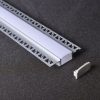 Gipszkartonba építhető 2m LED alumínium profil fehér fedlappal - 3359