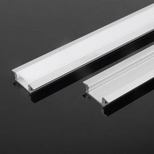 V-TAC süllyeszthető alumínium profil szett LED szalaghoz fehér fedlappal 2m - 10320