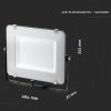 V-TAC PRO 150W SMD LED reflektor, Samsung chipes fényvető - természetes fehér - 476