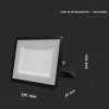 V-TAC PRO 100W SMD LED reflektor, Samsung chipes fényvető - Fekete házzal, természetes fehér fénnyel - 21413