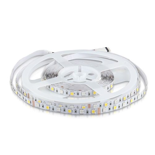 V-TAC RGB+ Meleg fehér LED szalag SMD 5050 - 60 LED/m - beltéri - 2553