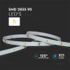 V-TAC beltéri DC24V SMD 2835 LED szalag, 90 LED/m, 200Lm/W - Hideg fehér - 2698