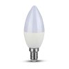 V-TAC LED lámpa gyertya izzó 5.5W E14 2700K - 6 db/csomag - 2736