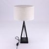 V-TAC Designer asztali lámpa, henger alakú szövetburával - 40391