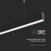 V-TAC vonalvilágító mennyezeti LED lámpa Samsung chippel - Hideg fehér, fekete házzal - 21600