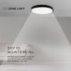 V-TAC IP44 kerek LED mennyezeti lámpa 24W, 100 Lm/W - fekete kerettel, meleg fehér - 76361