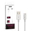 V-TAC Silver Micro USB kábel, 1m fehér - 8484