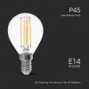 V-TAC E14 P45 Filament 6W LED izzó, 100Lm/W - Természetes fehér - 212846