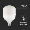 V-TAC 50W E27 T140 hideg fehér LED lámpa izzó, 108 Lm/W, plusz E40-re foglalatátalakítóval - 23575